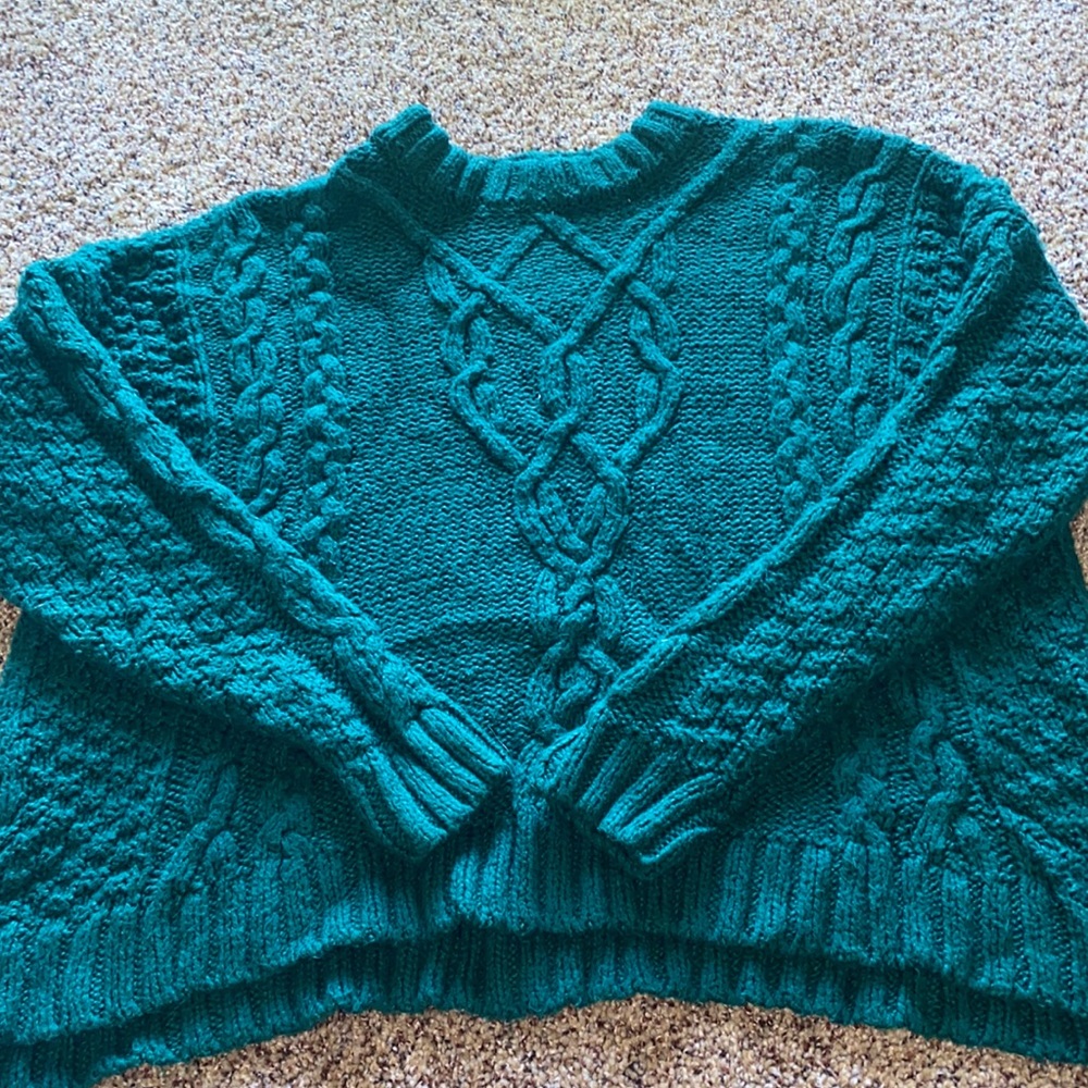 Aerie small green knit sweater